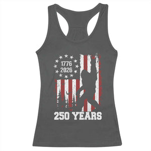 Vintage Bigfoot USA 250th Anniversary Racerback Tank Top 250 Years Of Freedom US Flag Independence Day 4th July Patriotic