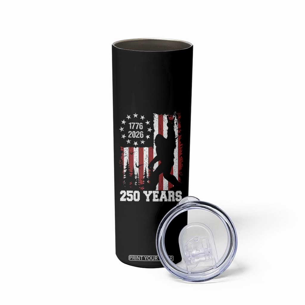 Vintage Bigfoot USA 250th Anniversary Skinny Tumbler 250 Years Of Freedom US Flag Independence Day 4th July Patriotic TS10 Print Your Wear