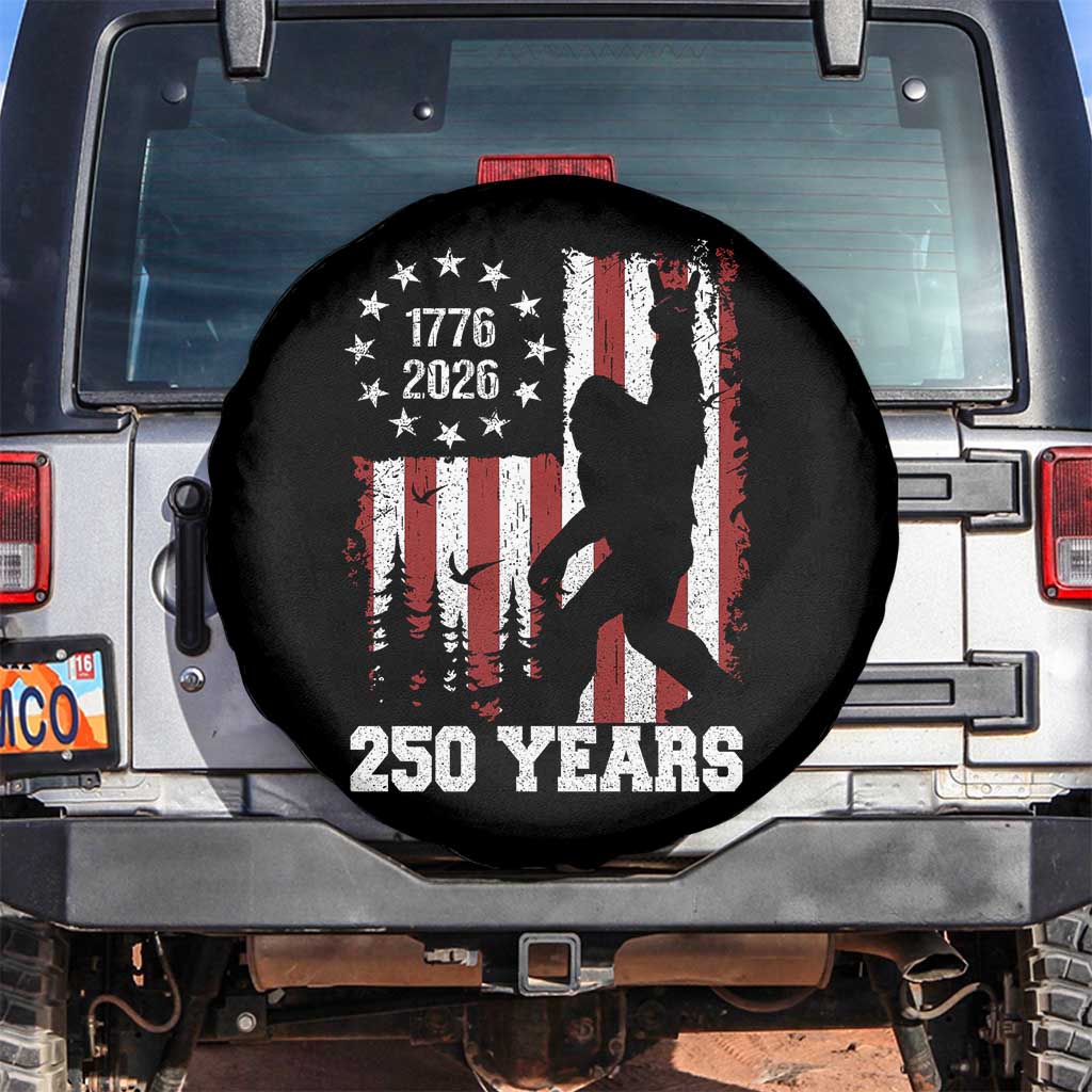 Vintage Bigfoot USA 250th Anniversary Spare Tire Cover 250 Years Of Freedom US Flag Independence Day 4th July Patriotic TS10 No hole Black Print Your Wear