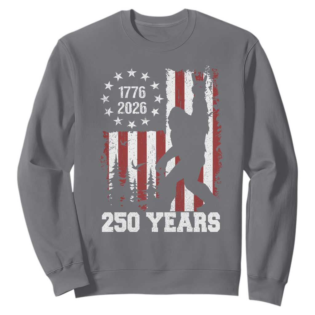 Vintage Bigfoot USA 250th Anniversary Sweatshirt 250 Years Of Freedom US Flag Independence Day 4th July Patriotic