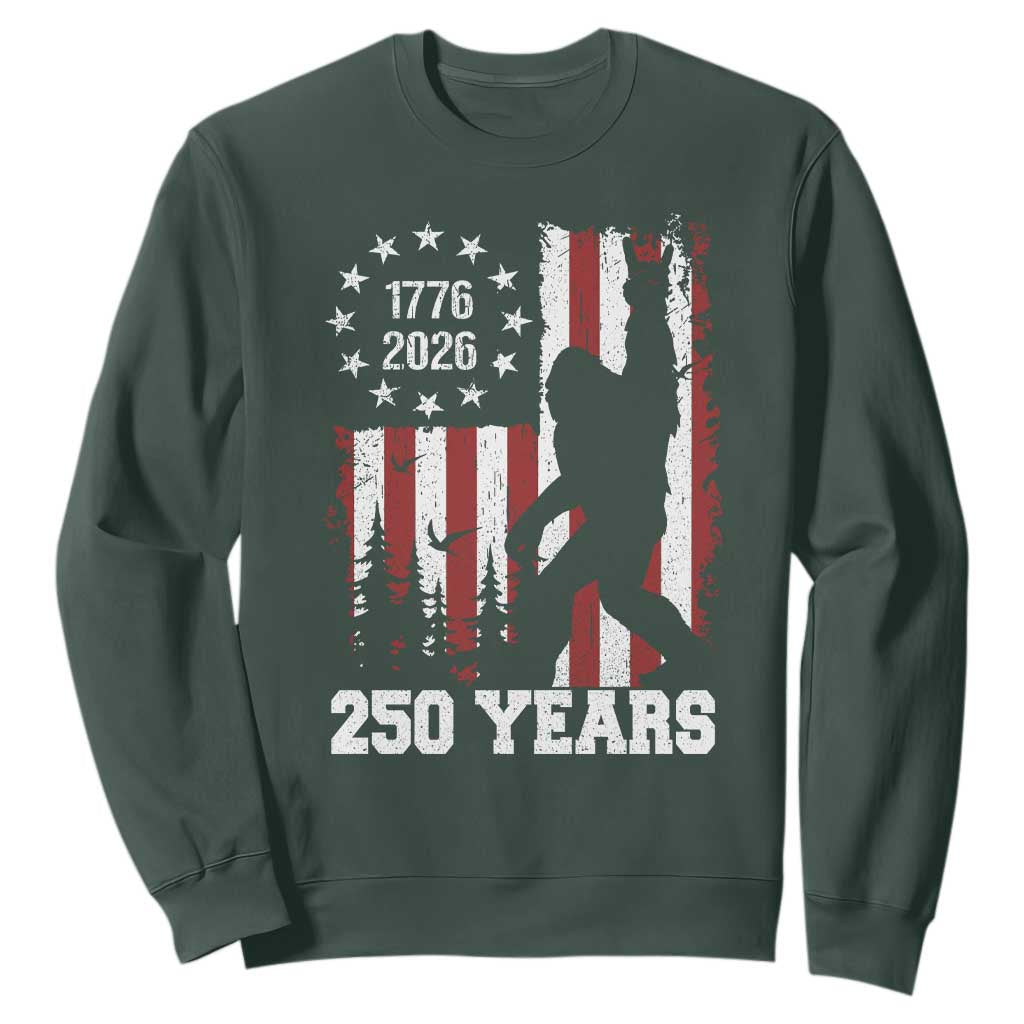 Vintage Bigfoot USA 250th Anniversary Sweatshirt 250 Years Of Freedom US Flag Independence Day 4th July Patriotic