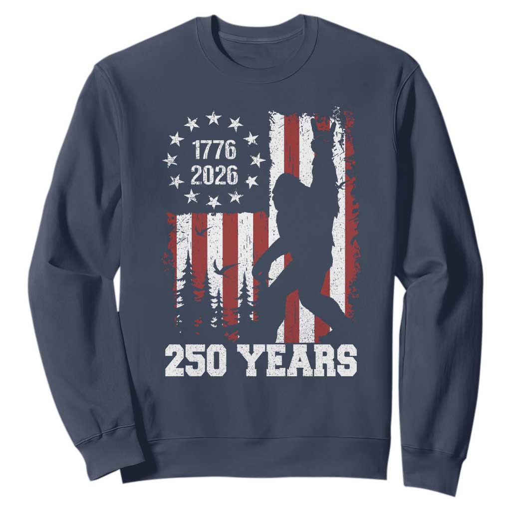 Vintage Bigfoot USA 250th Anniversary Sweatshirt 250 Years Of Freedom US Flag Independence Day 4th July Patriotic