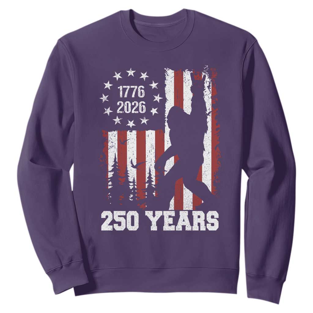 Vintage Bigfoot USA 250th Anniversary Sweatshirt 250 Years Of Freedom US Flag Independence Day 4th July Patriotic