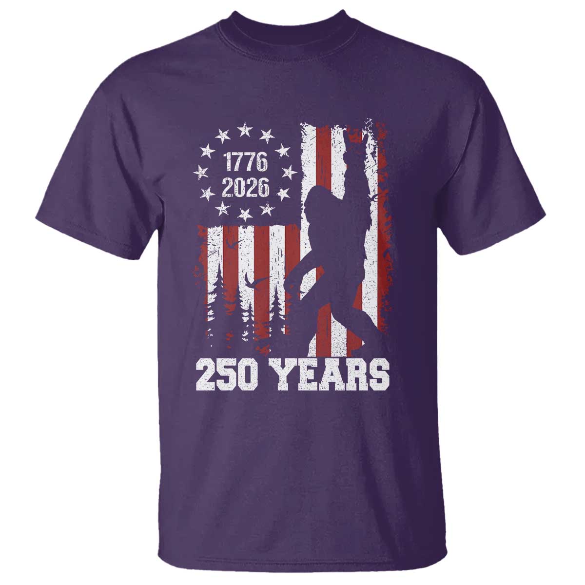 Vintage Bigfoot USA 250th Anniversary T Shirt 250 Years Of Freedom US Flag Independence Day 4th July Patriotic