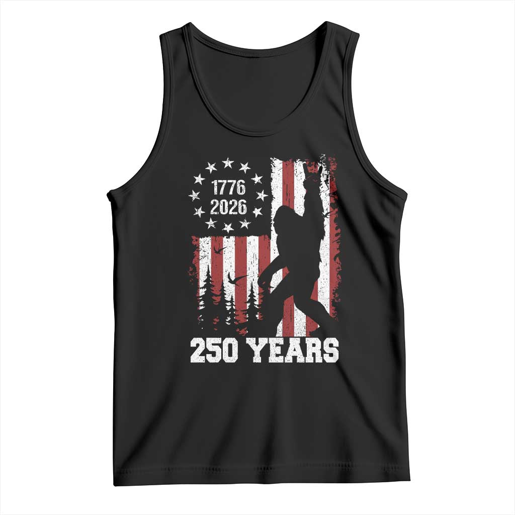 Vintage Bigfoot USA 250th Anniversary Tank Top 250 Years Of Freedom US Flag Independence Day 4th July Patriotic TS10 Black Print Your Wear