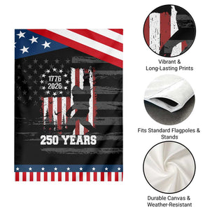 Vintage Bigfoot USA 250th Anniversary Patriotic Garden Flag 250 Years Of Freedom US Flag Independence Day 4th July