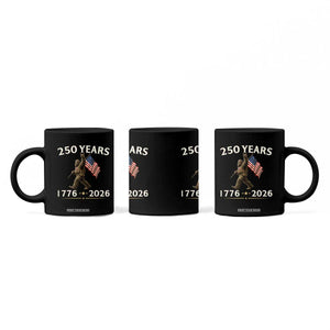 Bigfoot USA 250th Anniversary Coffee Mug Sasquatch 250 Years Vintage American Flag Patriotic 4th of July