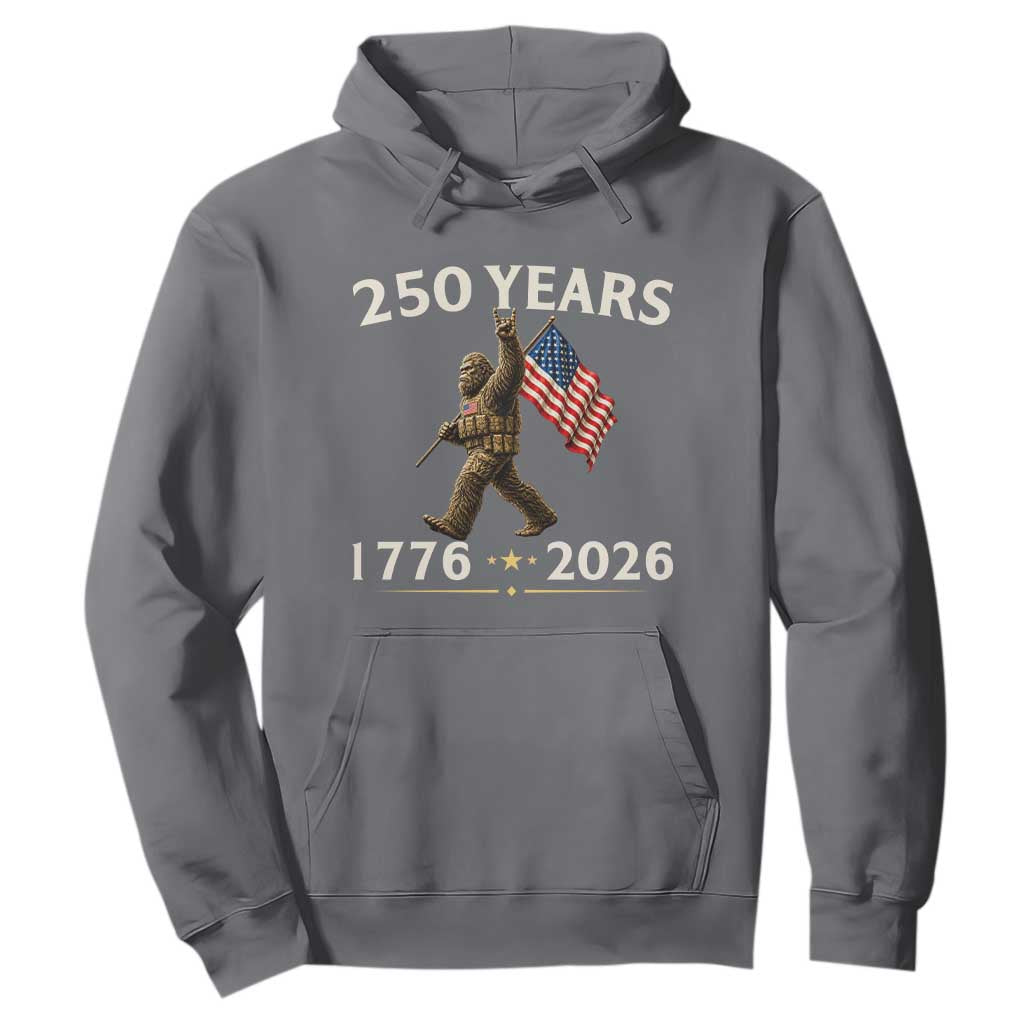 Bigfoot USA 250th Anniversary Hoodie Sasquatch 250 Years Vintage American Flag Patriotic 4th of July