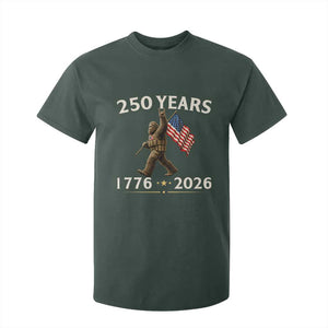 Bigfoot USA 250th Anniversary T Shirt For Kid Sasquatch 250 Years Vintage American Flag Patriotic 4th of July