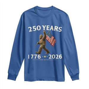 Bigfoot USA 250th Anniversary Long Sleeve Shirt Sasquatch 250 Years Vintage American Flag Patriotic 4th of July
