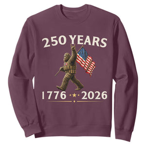 Bigfoot USA 250th Anniversary Sweatshirt Sasquatch 250 Years Vintage American Flag Patriotic 4th of July