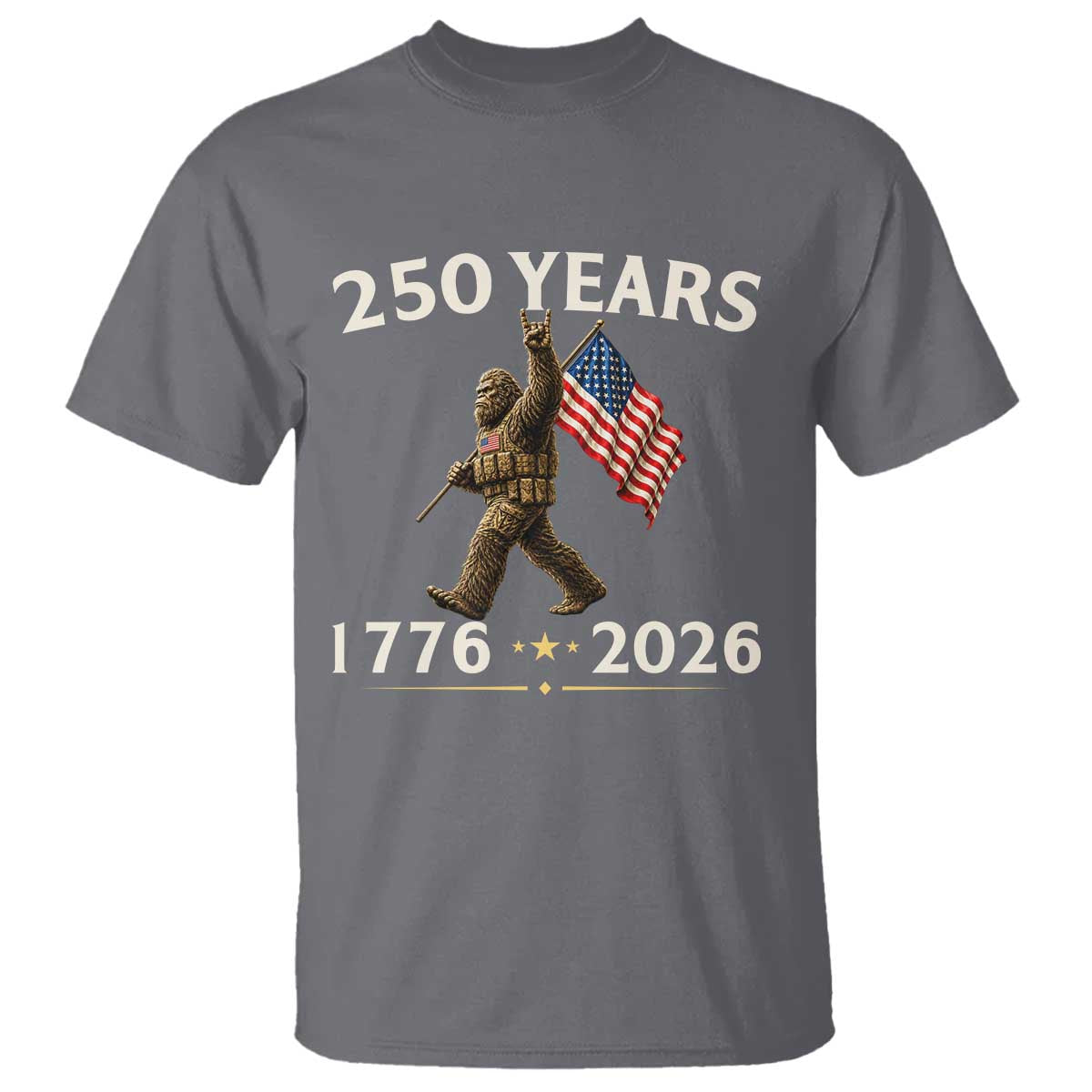 Bigfoot USA 250th Anniversary T Shirt Sasquatch 250 Years Vintage American Flag Patriotic 4th of July