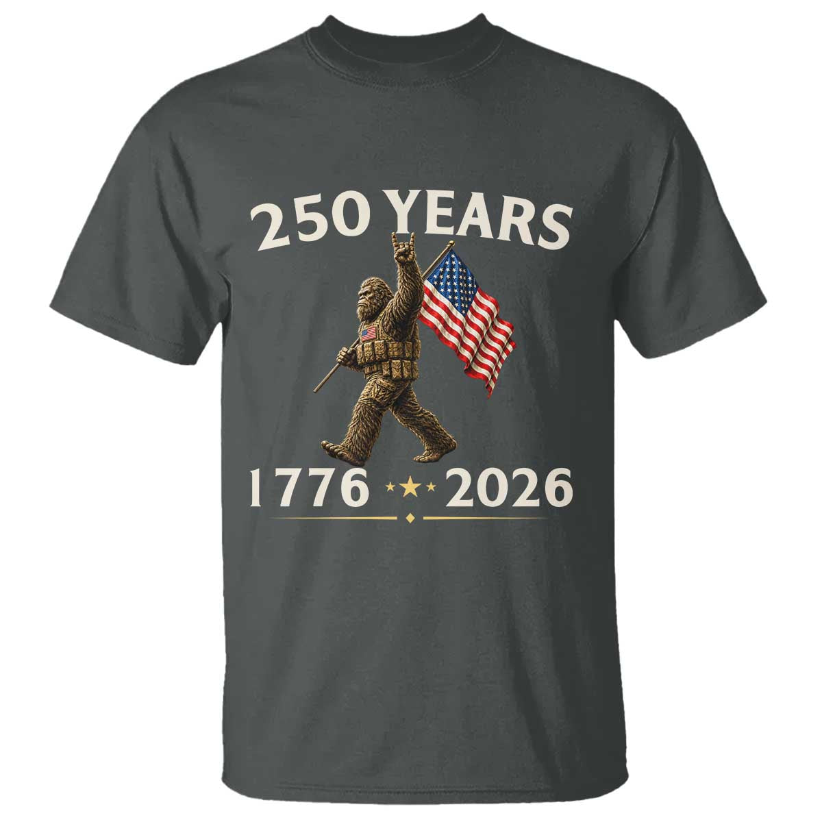 Bigfoot USA 250th Anniversary T Shirt Sasquatch 250 Years Vintage American Flag Patriotic 4th of July
