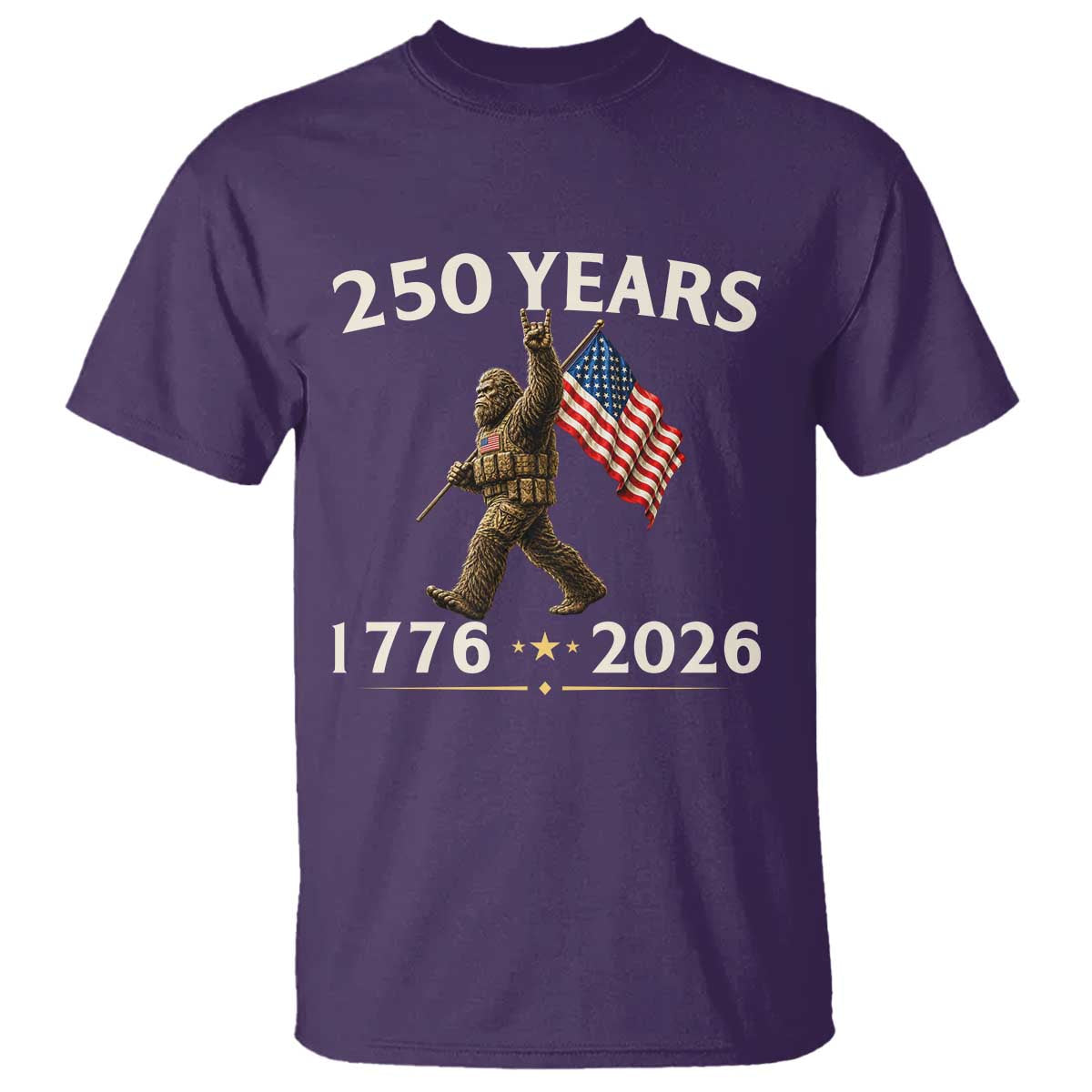 Bigfoot USA 250th Anniversary T Shirt Sasquatch 250 Years Vintage American Flag Patriotic 4th of July