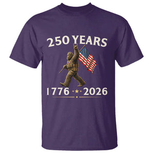 Bigfoot USA 250th Anniversary T Shirt Sasquatch 250 Years Vintage American Flag Patriotic 4th of July