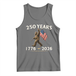 Bigfoot USA 250th Anniversary Tank Top Sasquatch 250 Years Vintage American Flag Patriotic 4th of July