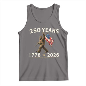 Bigfoot USA 250th Anniversary Tank Top Sasquatch 250 Years Vintage American Flag Patriotic 4th of July
