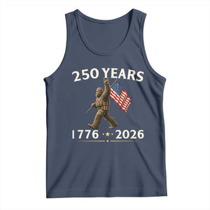 Bigfoot USA 250th Anniversary Tank Top Sasquatch 250 Years Vintage American Flag Patriotic 4th of July