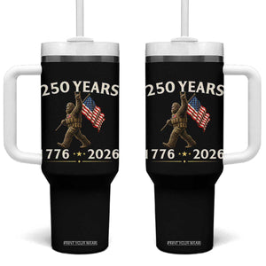Bigfoot USA 250th Anniversary Tumbler With Handle Sasquatch 250 Years Vintage American Flag Patriotic 4th of July