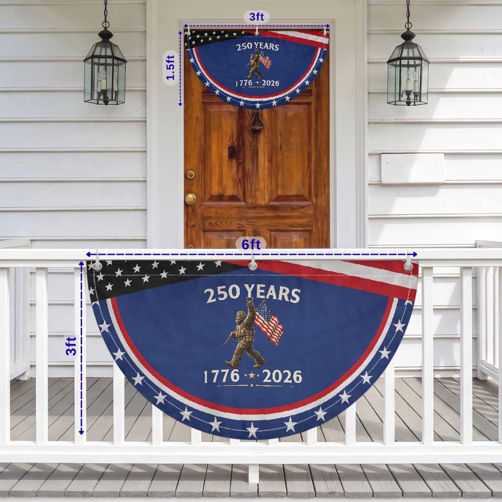 Bigfoot USA 250th Anniversary Patriotic Fan Flag Sasquatch 250 Years Vintage American Flag 4th of July