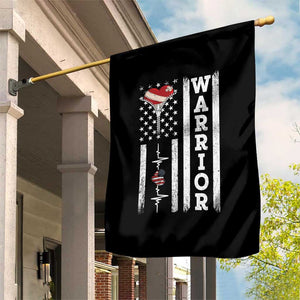 Cool Heart Surgery Warrior Garden Flag Coronary Bypass Artery Open Heart Surgery Heartbeat American Flag