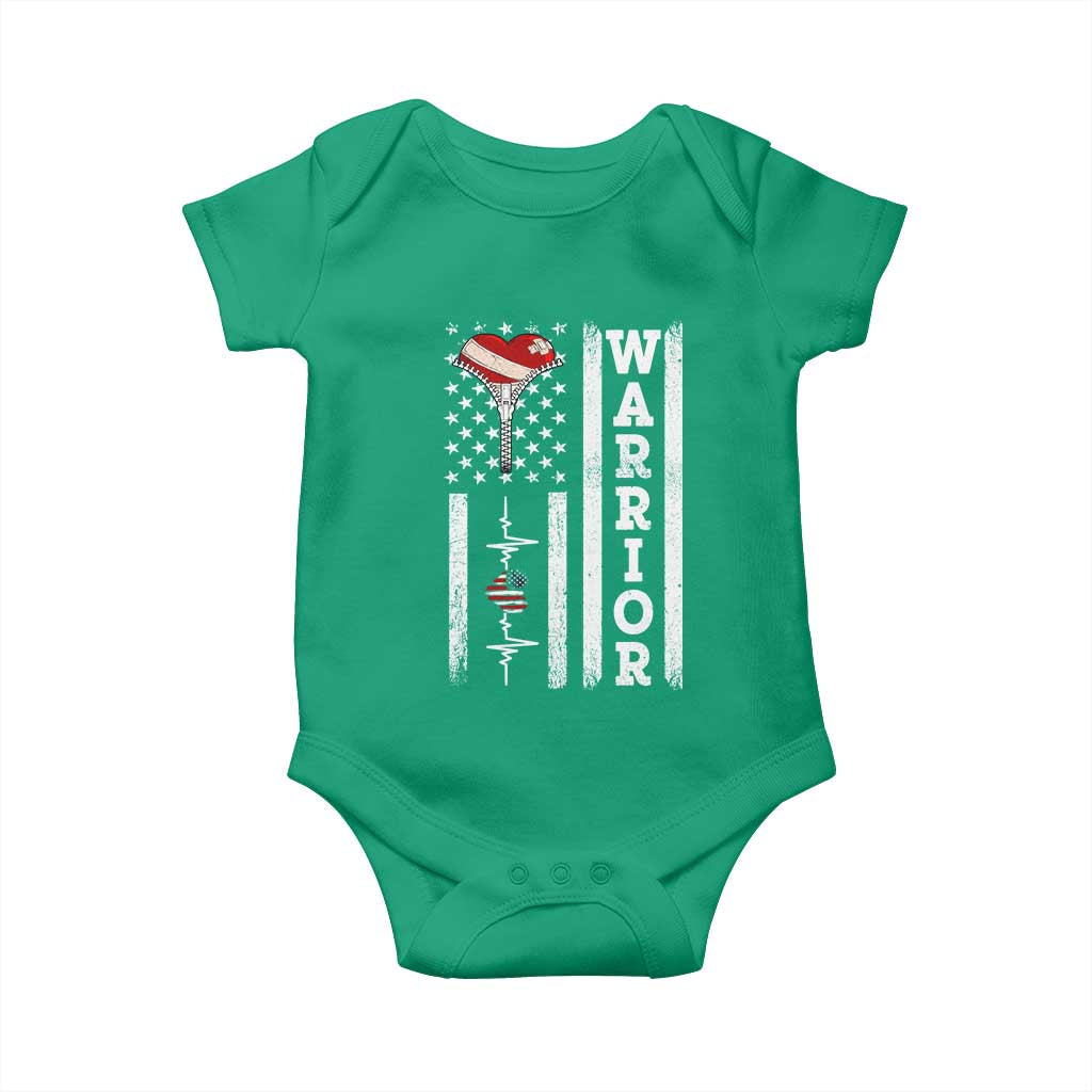 Cool Heart Surgery Warrior Baby Onesie Coronary Bypass Artery Open Heart Surgery Heartbeat American Flag