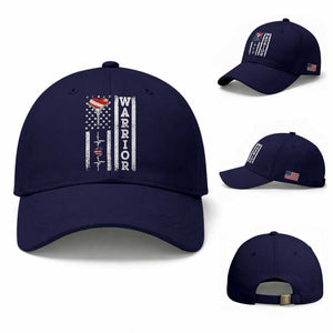 Cool Heart Surgery Warrior Baseball Cap Coronary Bypass Artery Open Heart Surgery Heartbeat American Flag