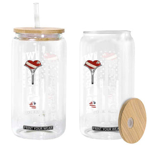 Cool Heart Surgery Warrior Glass Can Coronary Bypass Artery Open Heart Surgery Heartbeat American Flag