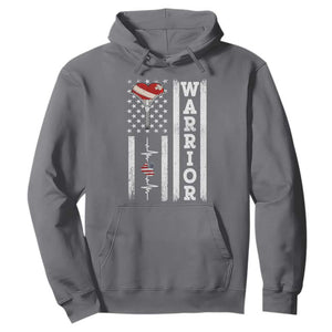 Cool Heart Surgery Warrior Hoodie Coronary Bypass Artery Open Heart Surgery Heartbeat American Flag
