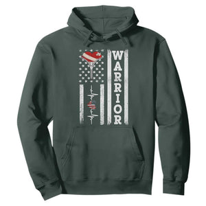 Cool Heart Surgery Warrior Hoodie Coronary Bypass Artery Open Heart Surgery Heartbeat American Flag