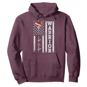 Cool Heart Surgery Warrior Hoodie Coronary Bypass Artery Open Heart Surgery Heartbeat American Flag
