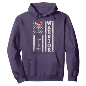 Cool Heart Surgery Warrior Hoodie Coronary Bypass Artery Open Heart Surgery Heartbeat American Flag