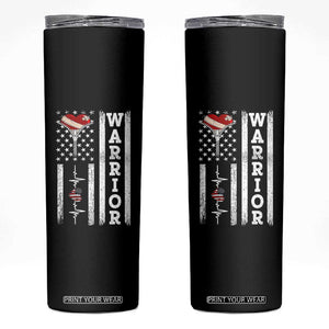 Cool Heart Surgery Warrior Skinny Tumbler Coronary Bypass Artery Open Heart Surgery Heartbeat American Flag