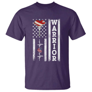 Cool Heart Surgery Warrior T Shirt Coronary Bypass Artery Open Heart Surgery Heartbeat American Flag