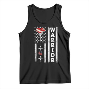 Cool Heart Surgery Warrior Tank Top Coronary Bypass Artery Open Heart Surgery Heartbeat American Flag