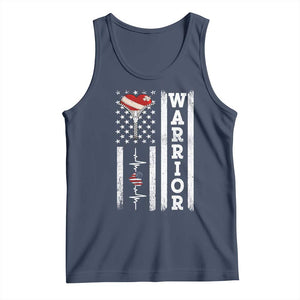 Cool Heart Surgery Warrior Tank Top Coronary Bypass Artery Open Heart Surgery Heartbeat American Flag