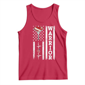 Cool Heart Surgery Warrior Tank Top Coronary Bypass Artery Open Heart Surgery Heartbeat American Flag