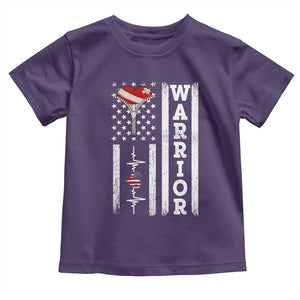 Cool Heart Surgery Warrior Toddler T Shirt Coronary Bypass Artery Open Heart Surgery Heartbeat American Flag