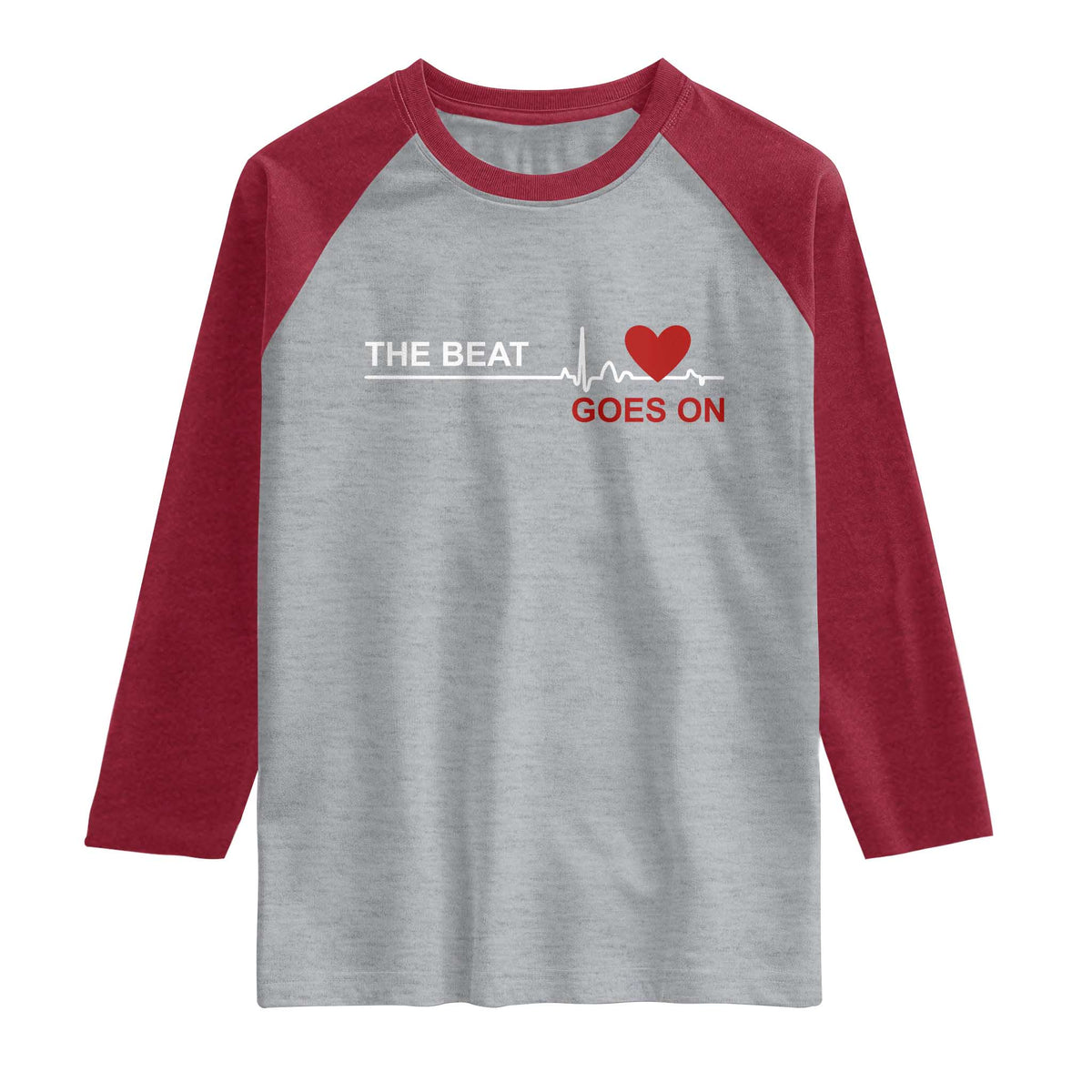 Cool Heart Surgery Survivor Raglan Shirt Heart Attack Surgery The Beat Goes On Rehab Recover