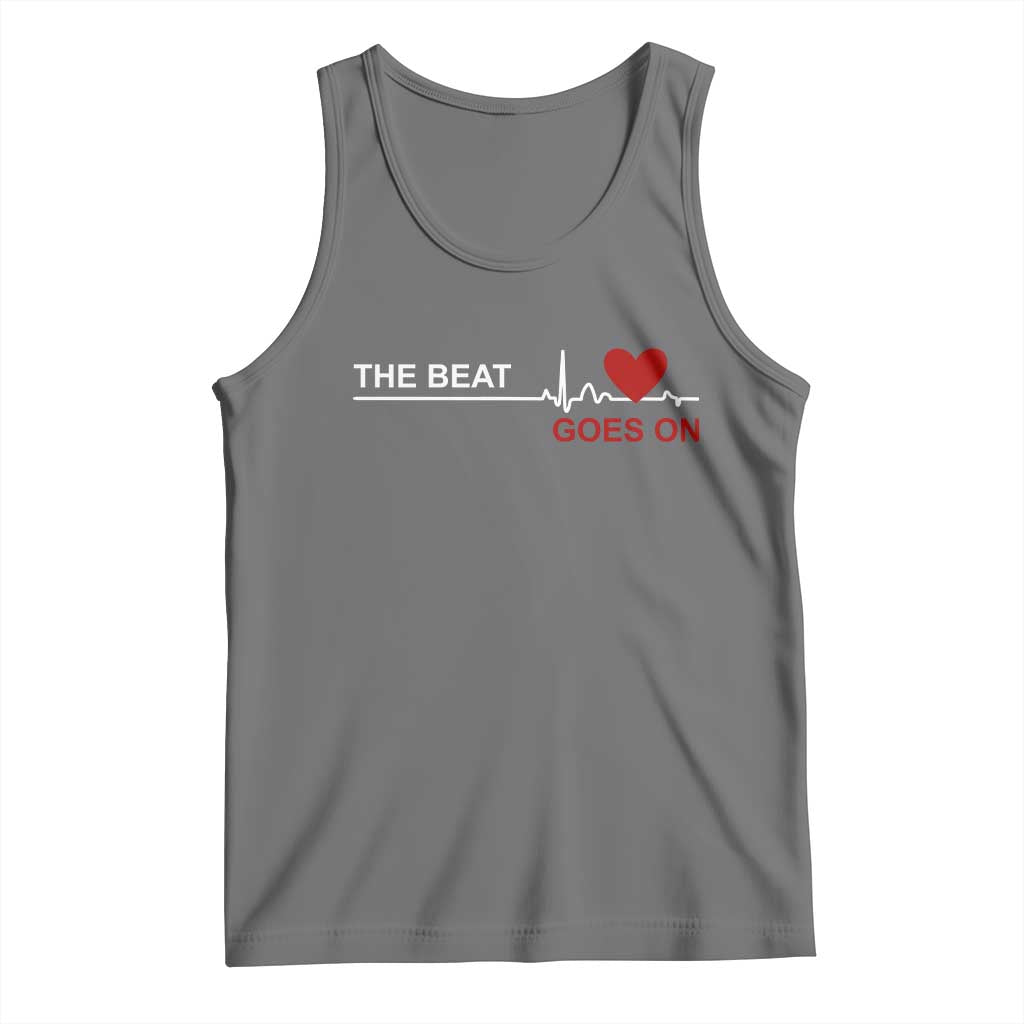 Cool Heart Surgery Survivor Tank Top Heart Attack Surgery The Beat Goes On Rehab Recover