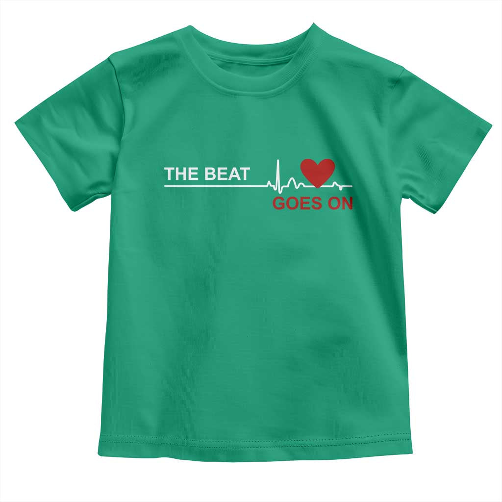 Cool Heart Surgery Survivor Toddler T Shirt Heart Attack Surgery The Beat Goes On Rehab Recover