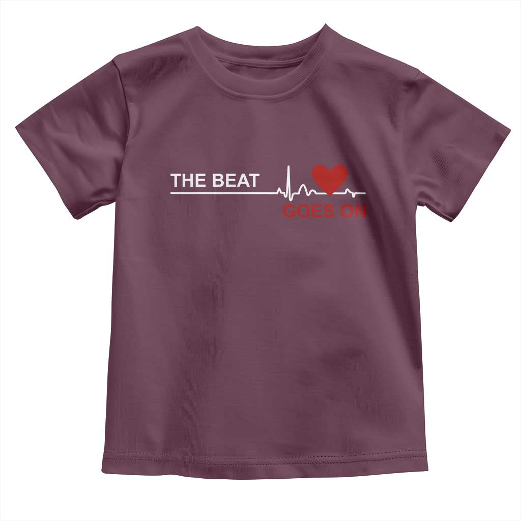 Cool Heart Surgery Survivor Toddler T Shirt Heart Attack Surgery The Beat Goes On Rehab Recover