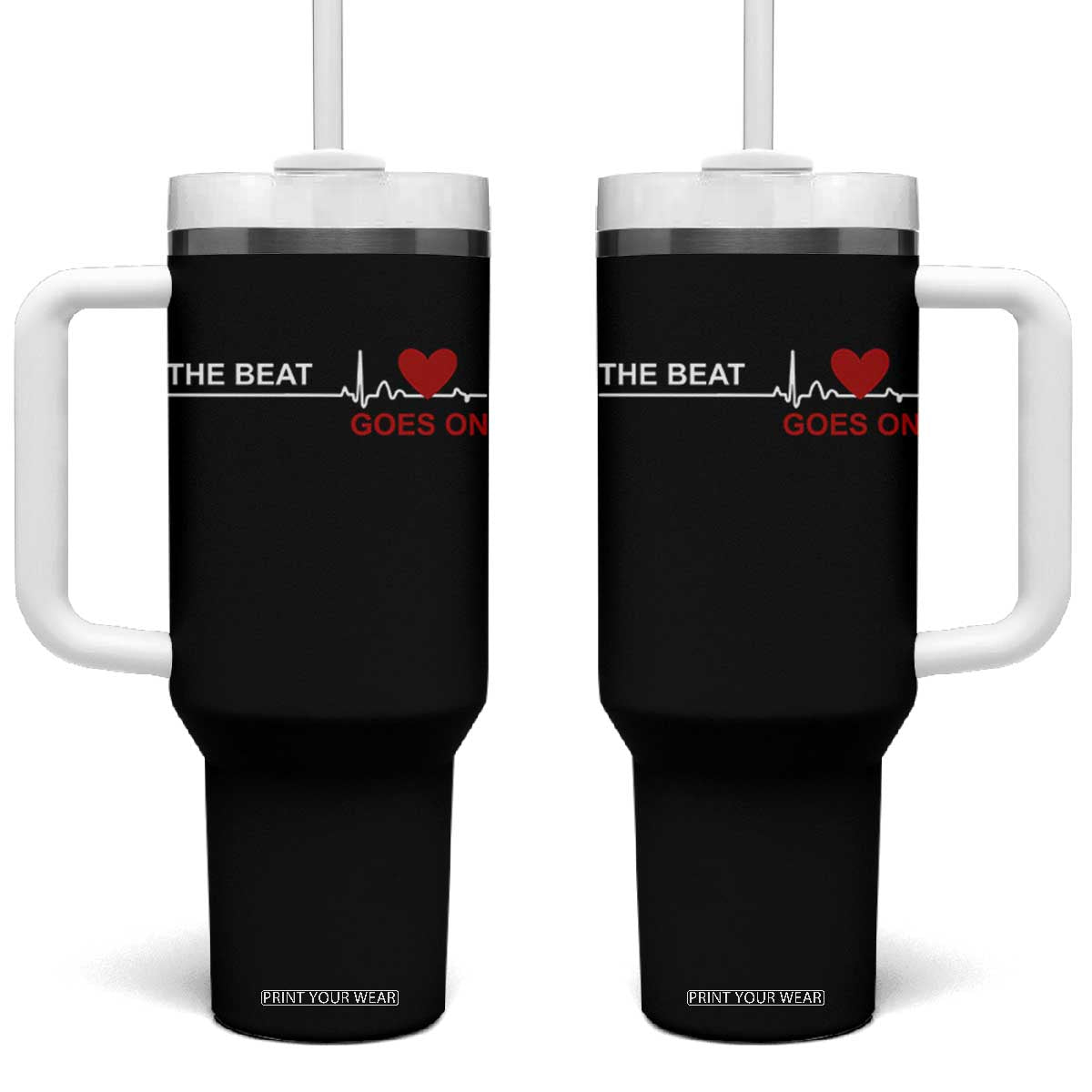 Cool Heart Surgery Survivor Tumbler With Handle Heart Attack Surgery The Beat Goes On Rehab Recover