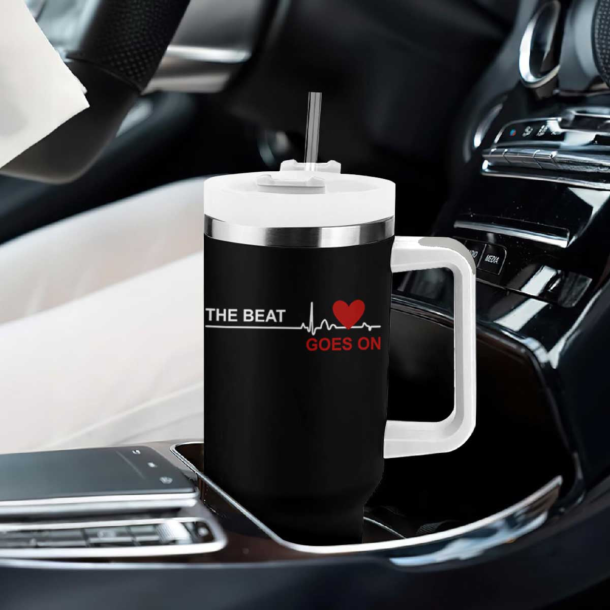 Cool Heart Surgery Survivor Tumbler With Handle Heart Attack Surgery The Beat Goes On Rehab Recover