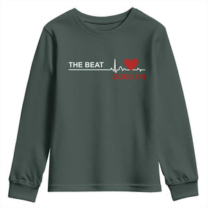 Cool Heart Surgery Survivor Youth Sweatshirt Heart Attack Surgery The Beat Goes On Rehab Recover