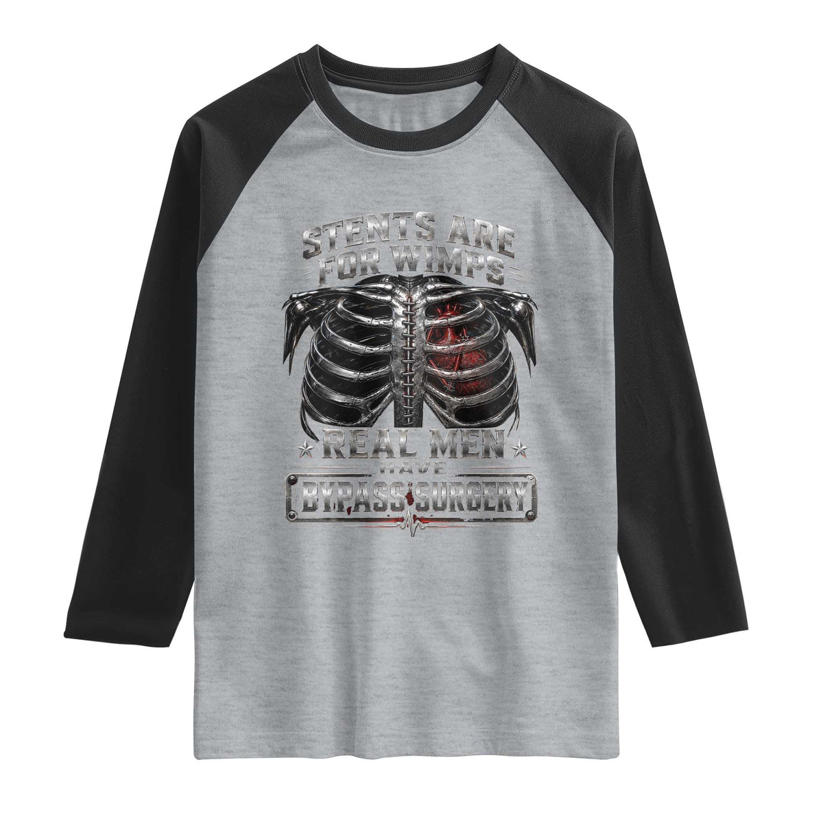 Heart Surgery Survivor Raglan Shirt After Surgery Recovery Bypass