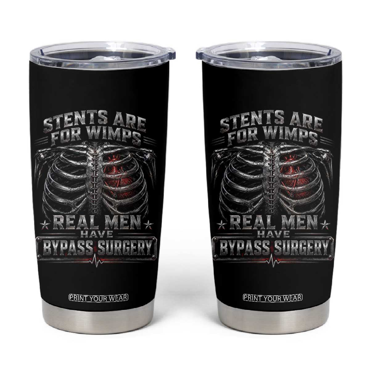 Heart Surgery Survivor Tumbler Cup After Surgery Recovery Bypass TS10 Black Print Your Wear