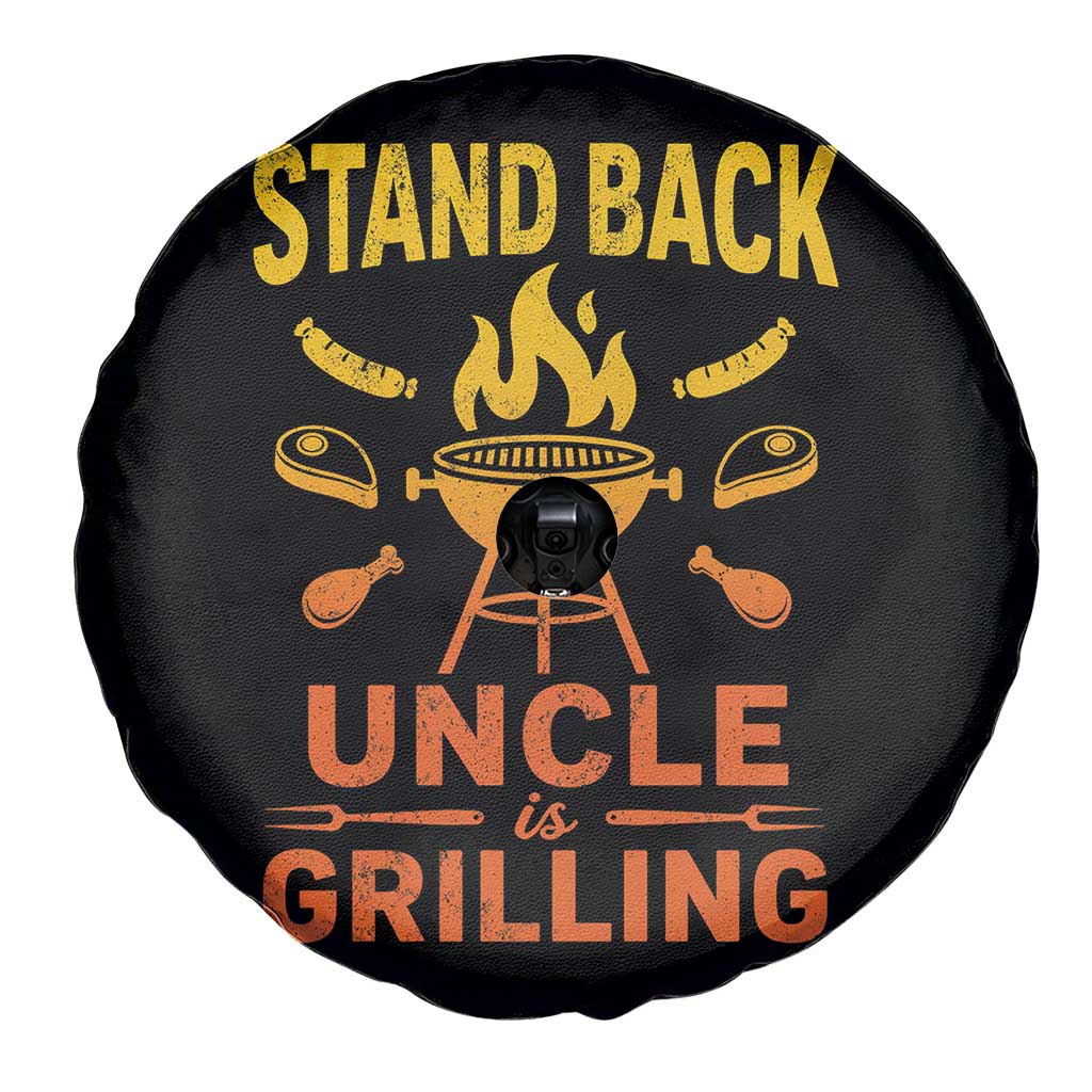 Stand Back Uncle Is Grilling Spare Tire Cover Funny Fathers Day BBQ