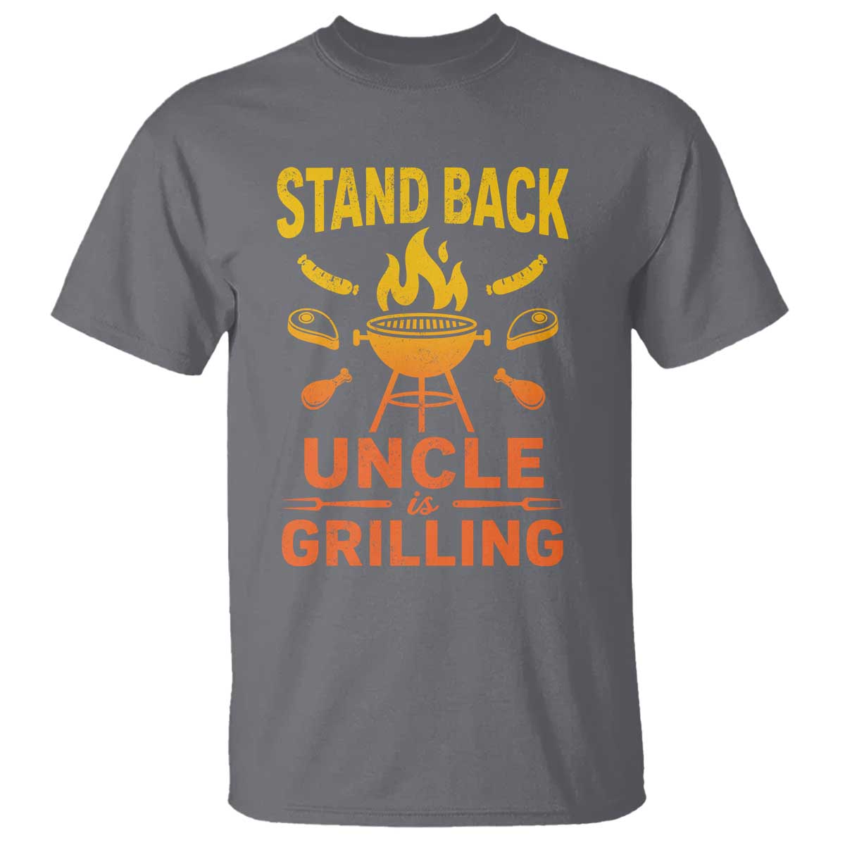 Stand Back Uncle Is Grilling T Shirt Funny Fathers Day BBQ