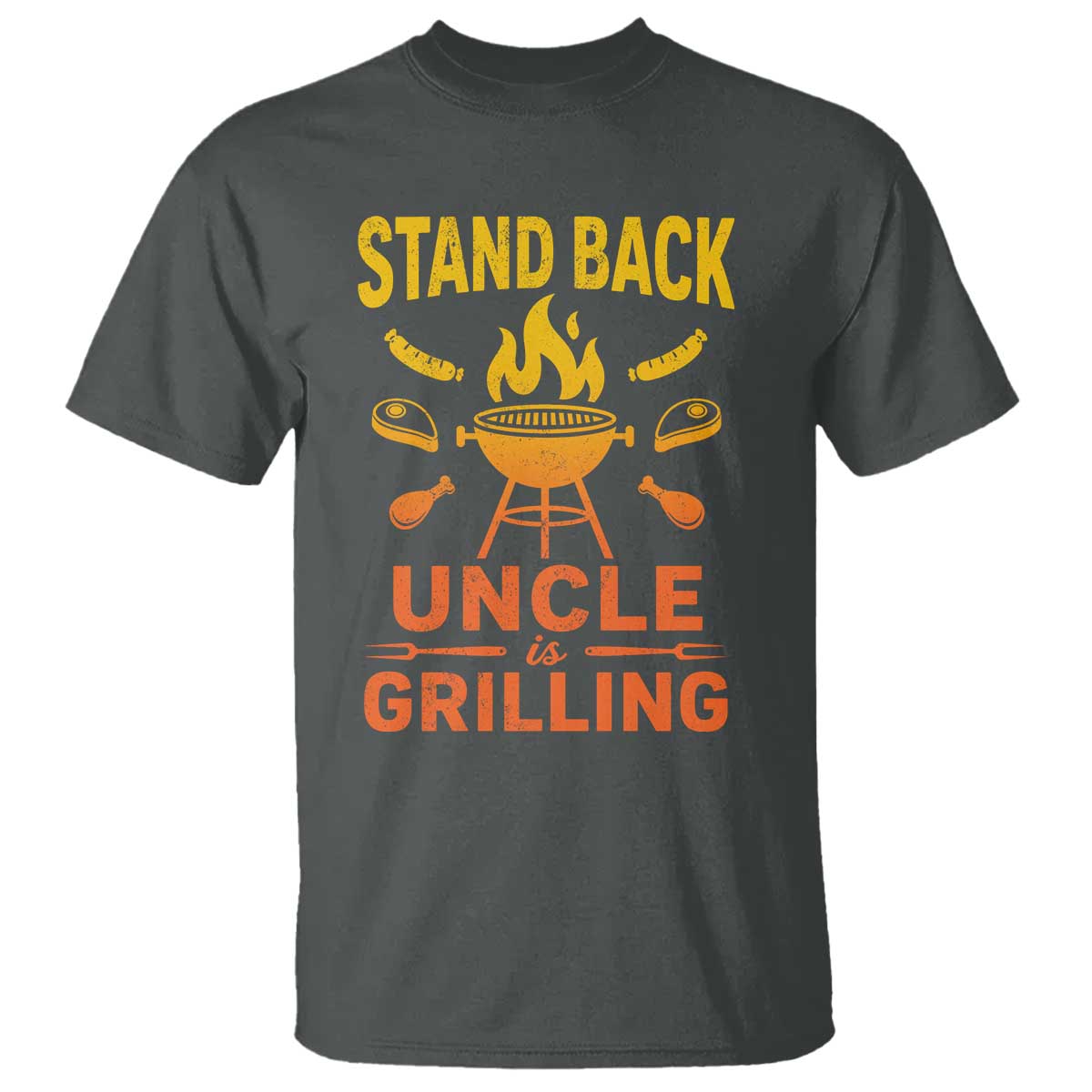 Stand Back Uncle Is Grilling T Shirt Funny Fathers Day BBQ